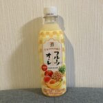 セブンイレブンで買った「フルーツオ・レ」、パッケージに“なつかしの味”と書かれていてつい手に取りました！ 昔ながらのフルーツオレというとミルク感が強いイメージで