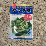 DAISOで大人気の野菜の種子コーナーに秋まき種が並んでいたので【サラダ菜】を買ってみました。 サラダ菜はあまり自分で買って食べたことはなく馴染みがないのですが