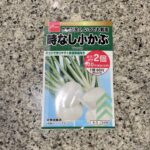 DAISOで大人気の野菜の種子コーナーに秋まき種が並んでいたので【時なし小かぶ】を買ってみました。 かぶのタネはたくさんの種類があったので、初めてということもあ