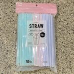 DAISOのキッチングッズコーナーでみつけた【曲がるストロー（パステル、１５０本）】を買ってみました。 家で毎日ストローを使うので、なるべく本数が多くてコスパの