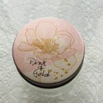 100均 セリア ガラスボトル２００ハナゴールドピンク