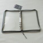 100均 ダイソー ６リングファイル（Ａ５、ジッパー付、グレー）