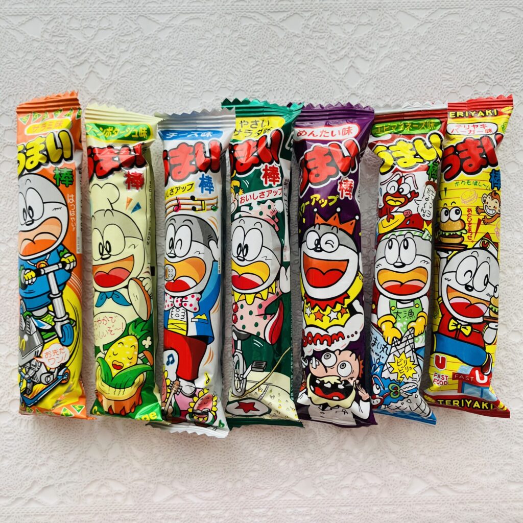 ダイソーのお菓子売り場には、よ