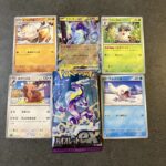 セブンイレブンで購入した『バイオレットex』のパックを開封したところ、なんと「ミライドンex」が出ました！このキラキラ感あふれる存在感、やっぱり光り物が出るとテ