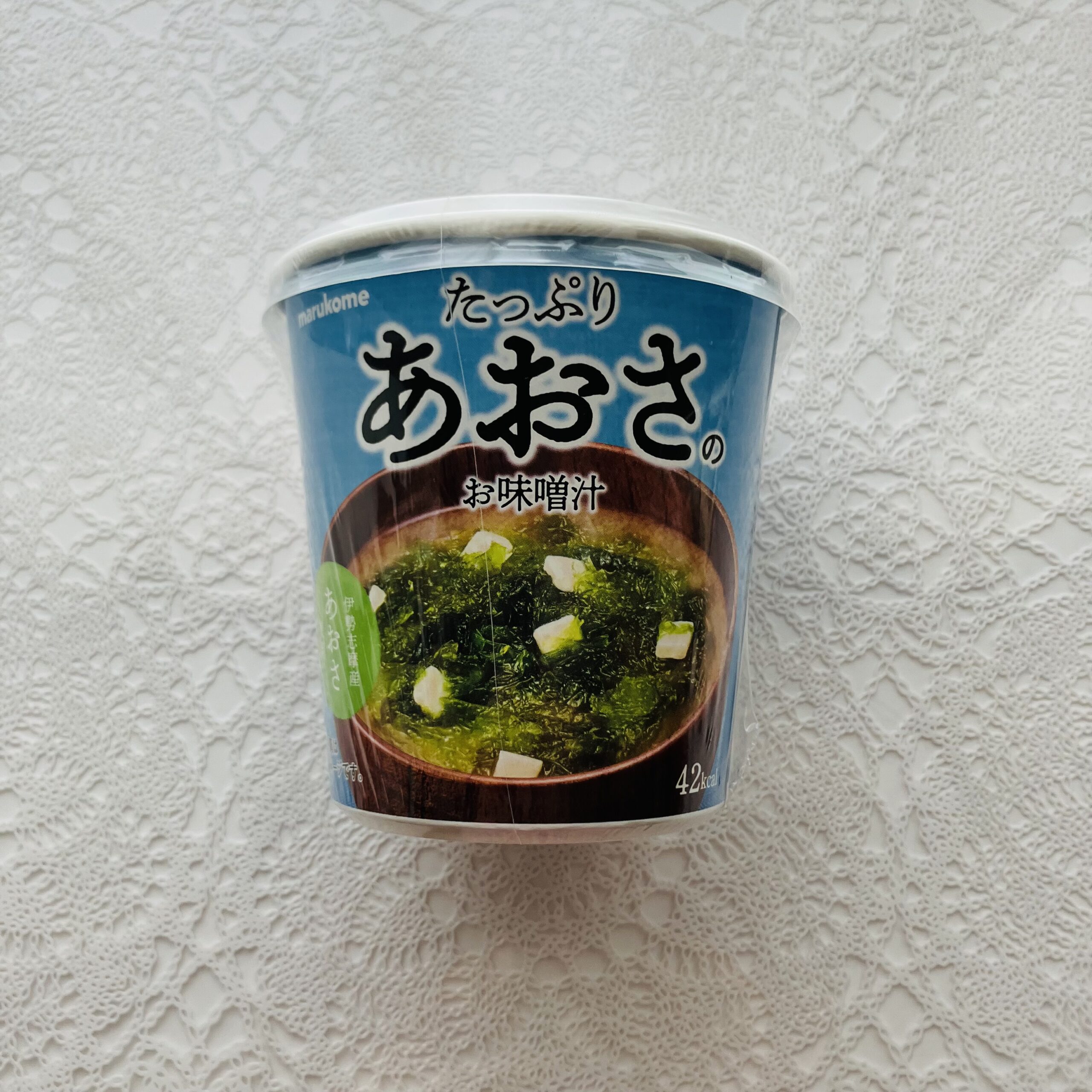 ミニストップのカップスープコーナーで【MSたっぷりあおさのお味噌汁