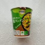 ミニストップのカップラーメンコーナーを覗いたら、【ＴＶＢＰ野菜を味わう塩タンメン】が美味しそうだったので買ってみました。コンビニによって推しカップ麺が違ったり、