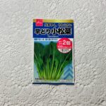 ダイソーに寄ると入り口にあるので、何となく習慣で野菜の種コーナーを覗いてしまうのですけど、【花と菜野の種早どり小松菜（よりどり２個1００円税抜）】が育てやすそう