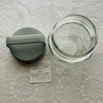 100均 セリア ガラスボトルハンドルキャップ八角グレー