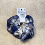 100均 キャンドゥ チェック柄BIGシュシュ